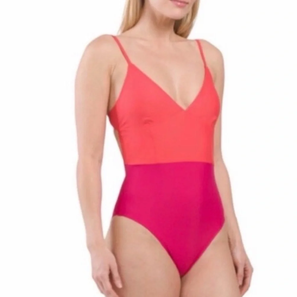 Summersalt Wave One Piece Colorblock Swimsuit Swim 14
